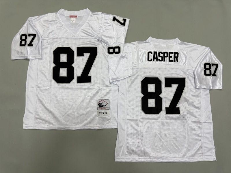 Men 2025 Nike Oakland Raiders #87 Casper white Throwback Limited NFL Jersey style 001->oakland raiders->NFL Jersey